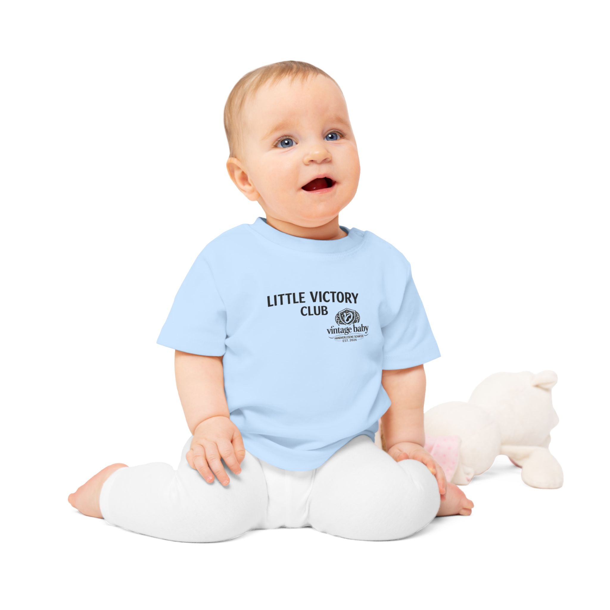 Baby T-Shirt „Little Victory Club" – Vintage Baby Logo Tee