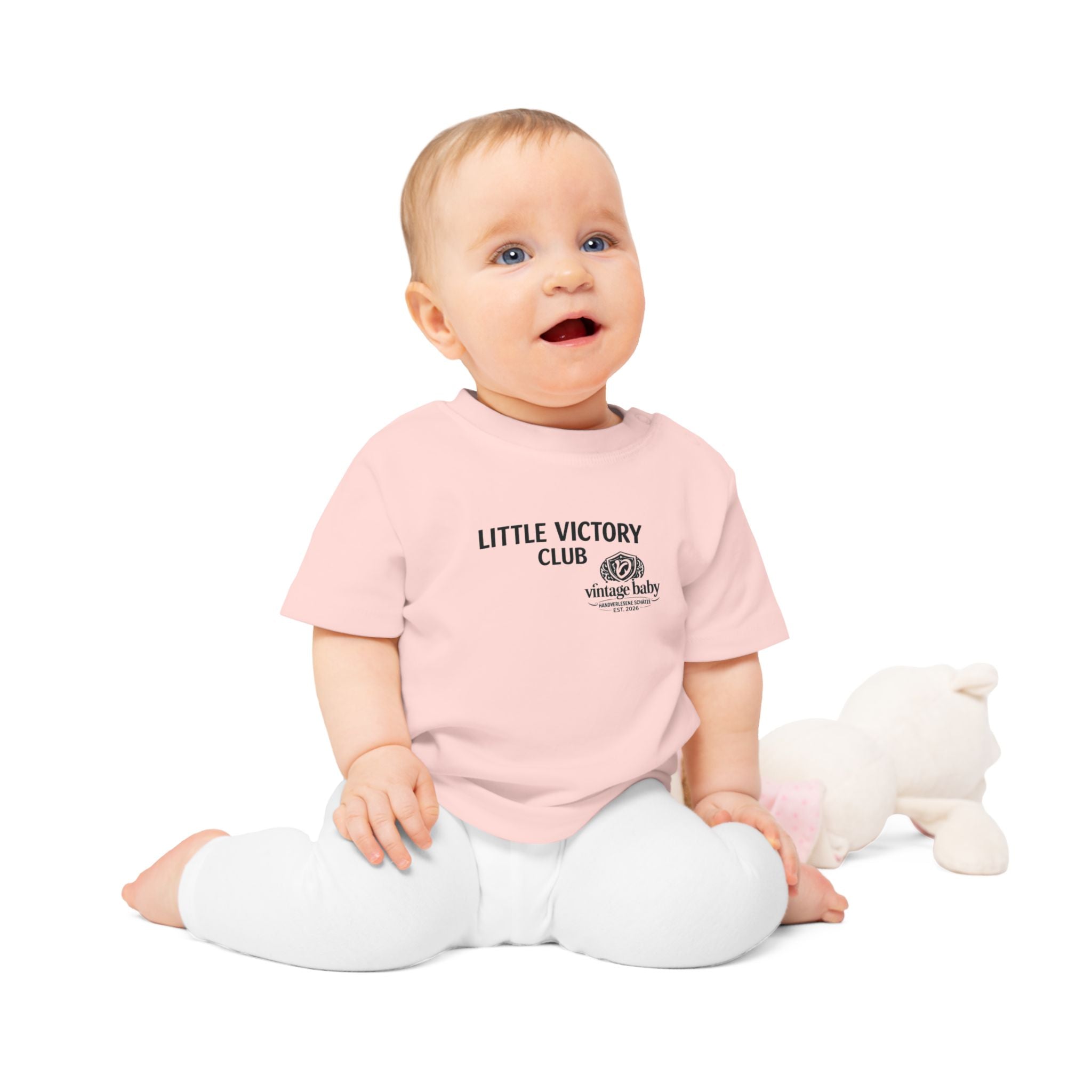 Baby T-Shirt „Little Victory Club" – Vintage Baby Logo Tee